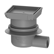 Сифон подов Kessel със странично оттичане пластмасов с воден затвор 100х100 мм, ф 50 мм, квадрат, Classic - product - 010 DPL 772