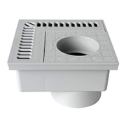 Сифон подов First с долно оттичане пластмасов с воден затвор 200х200 мм, ф 80 мм, квадрат, ф 110 мм, CHAN20 - product - 010 DPL1153