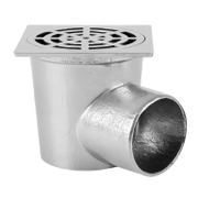 Сифон подов Dragolovi със странично оттичане алуминиев, с воден затвор  165х165 мм, ф 110 мм - product - 010 DRG 789