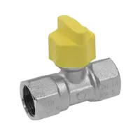 Кран Fornara сферичен за газ мини 1/2", 20 bar, резба Ж - резба Ж, 624
