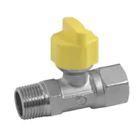 Кран Fornara сферичен за газ мини 1/2", 20 bar, резба М - резба Ж, 623