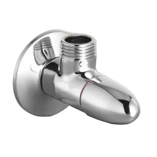 Кран ъглов с керамична глава  1/2" x 1/2", резба М - резба М