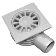 Сифон подов Emko със странично оттичане пластмасов с воден затвор 120х120 мм, ф 50 мм, квадрат - product - 010 EMK 231