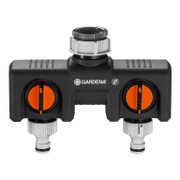 Съединител на маркучи Gardena бърза връзка М - бърза връзка М - резба Ж за спирателен кран двупътен 3/4 - 1 - product - 010 GRD 938