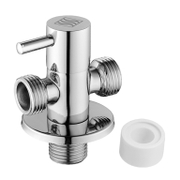 Кран Hydro-S ъглов с керамична глава двоен  1/2 x 3/4 x 3/4, резба М - резба М, Hydro 76 - product - 010 HSB1276