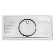 Мивка за кухня Chrom с едно корито и два отцедника  1200x600x160 мм - product - 010 HRM 271