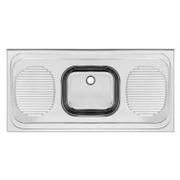 Мивка за кухня Chrom с едно корито и два отцедника  1200x600x160 мм - product - 010 HRM 272