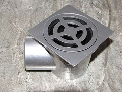 Сифон подов Dragolovi със странично оттичане алуминиев  85х85 мм, ф 50 мм, квадрат - product - 010 JNZ 618