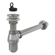 Сифон за мивка Alca Plast метален с твърда връзка  ф 32x60 мм, A437 - product - 010 MIP 600