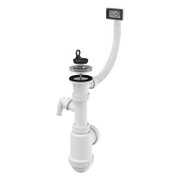 Сифон за мивка Alca Plast PVC с преливник и извод за пералня  ф 40x70 мм, A444P - product - 010 MIP 620