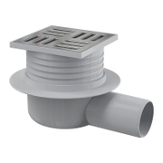 Сифон подов Alca Plast със странично оттичане пластмасов с воден затвор 105х105 мм, ф 50 мм, квадрат, APV26 - product - 010 MIP 771