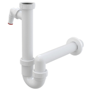 Сифон за мивка Alca Plast пластмасов без витло с извод за пералня  ф 40 мм x 1 1/2, A81 - product - 010 MIP1260