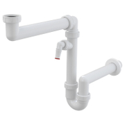 Сифон за мивка Alca Plast пластмасов без витло с извод за пералня  ф 40 мм x 1 1/2, A872P - product - 010 MIP1261