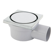 Сифон подов Sukar Drain със странично оттичане пластмасов с клапа 100х100 мм, ф 50 мм, квадрат - product - 010 SNK 951