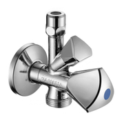 Кран Schell кеклов метален ъглов 1/2 х 3/8 х 3/4, резба М <> резба М - product - 010 SNX1059