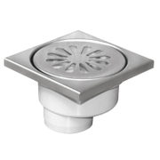 Сифон подов Sonico с долно оттичане пластмасов с воден затвор 100х100 мм, ф 50 мм - product - 010 SPT 223