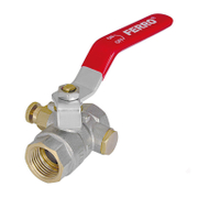 Кран Ferro сферичен метален с изпразнител 1, резба Ж - резба Ж, KPO - product - 010 VDG 822