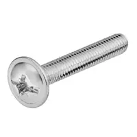 Винт с полуобла глава K&J Fastener за метал, с борд, кръстат шлиц, поцинкован  M5x10 мм, PZ 2, 0.8 мм, 6.8, DIN 967