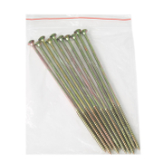 Винт за дърво Valenta с фрезенкова глава, поцинкован жълт  6x200 мм, PZ 2, 10 бр./опак., DIN 7505 - product - 013 TGK 054