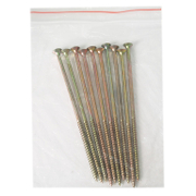 Винт за дърво Valenta с фрезенкова глава, поцинкован жълт  6x160 мм, PZ 3, 10 бр./опак., DIN 7505 - product - 013 TGK 053