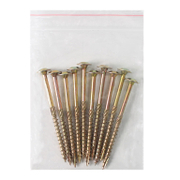 Винт за дърво DMX с полуобла глава с борд поцинкован жълт 5x80 мм, TX 25, 10 бр./опак., CT - product - 013 TGK 104 10