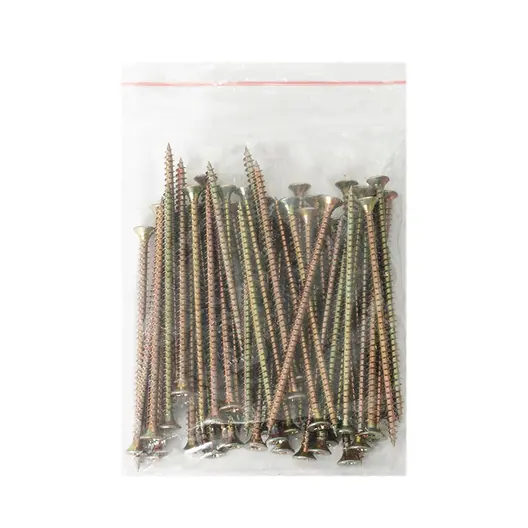 Винт за дърво Valenta с фрезенкова глава, поцинкован жълт  4x80 мм, PZ 2, 50 бр./опак., DIN 7505