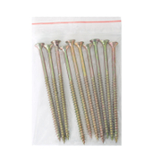 Винт за дърво Valenta с фрезенкова глава, поцинкован жълт  6x110 мм, PZ 3, 10 бр./опак., DIN 7505 - product - 013 TGK 227