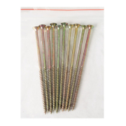 Винт за дърво Valenta с фрезенкова глава, поцинкован жълт  6x140 мм, PZ 3, 10 бр./опак., DIN 7505 - product - 013 TGK 229