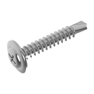 Винт K&J Fastener самопробивен за метал 4.2x16 мм, полуобла с борд, PH, DIN 7504M