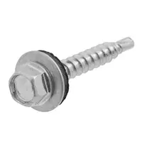 Винт за метал K&J Fastener с 6-стенна глава с борд, самопробивен, с шайба  5.5/6.3x100 мм, SW 8, DIN 7504K