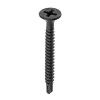 Винт за гипсокартон K&J Fastener с тромпетна глава PH самопробивен ситна резба черен  3.5x35 мм, DIN 52021