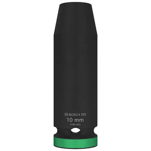 Вложка милиметрова Bosch 6-стен ударна удължена  10 мм х 1/2", PRO Impact