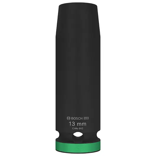 Вложка милиметрова Bosch 6-стен ударна удължена  13 мм х 1/2", PRO Impact