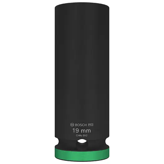 Вложка милиметрова Bosch 6-стен ударна удължена  19 мм х 1/2", PRO Impact