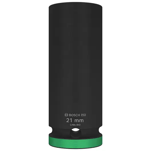 Вложка милиметрова Bosch 6-стен ударна удължена  21 мм х 1/2", PRO Impact