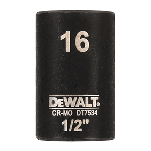 Вложка DeWALT милиметрова с вътрешен 6-стен усилена 16 мм х 1/2", 38 мм, DT7534-QZ