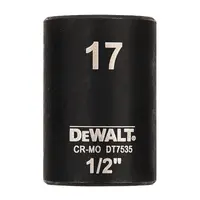 Вложка милиметрова DeWALT 6-стен ударна  17 мм х 1/2", DT7535