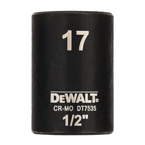 Вложка DeWALT милиметрова с вътрешен 6-стен усилена 17 мм х 1/2", 38 мм, DT7535-QZ