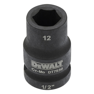 Вложка DeWALT милиметрова с вътрешен 6-стен усилена 12 мм х 1/2", 38 мм, DT7530-QZ