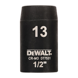 Вложка DeWALT милиметрова с вътрешен 6-стен усилена 13 мм х 1/2", 38 мм, DT7531-QZ