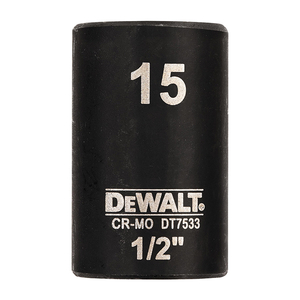 Вложка DeWALT милиметрова с вътрешен 6-стен усилена 15 мм х 1/2", 38 мм, DT7533-QZ