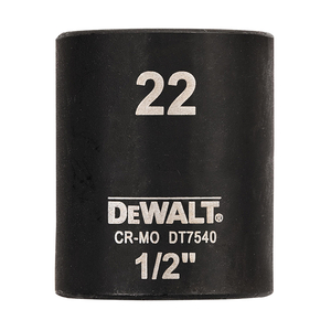 Вложка DeWALT милиметрова с вътрешен 6-стен усилена 22 мм х 1/2", 38 мм, DT7540-QZ