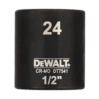 Вложка милиметрова DeWALT 6-стен ударна  24 мм х 1/2", DT7541