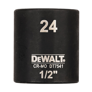 Вложка DeWALT милиметрова с вътрешен 6-стен усилена 24 мм х 1/2", 38 мм, DT7541-QZ