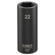Вложка милиметрова DeWALT 6-стен ударна удължена  22 мм х 1/2, 78 мм, DT7556 - product - 016 DWA 122