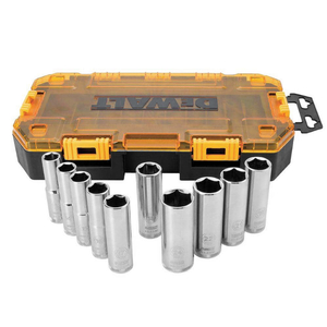 Вложки комплект DeWALT милиметрови 10 бр., 13-24 мм x 1/2", DWMT73815