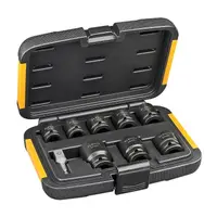 Вложки комплект DeWALT ударни  9 бр., 10-27 мм х 1/2" - 1/4", DT7507