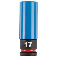Вложка милиметрова Milwaukee 6-стен ударна удължена  17 мм х 1/2", Shockwave Impact Duty