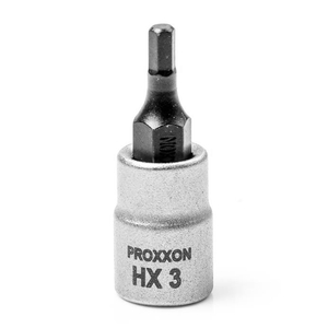 Вложка с накрайник Proxxon външен 6-стен  3 мм х 1/4", 33 мм