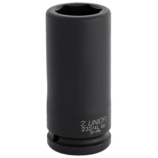 Вложка милиметрова Unior 6-стен ударна удължена  46 мм x 3/4", 232/4L6p
